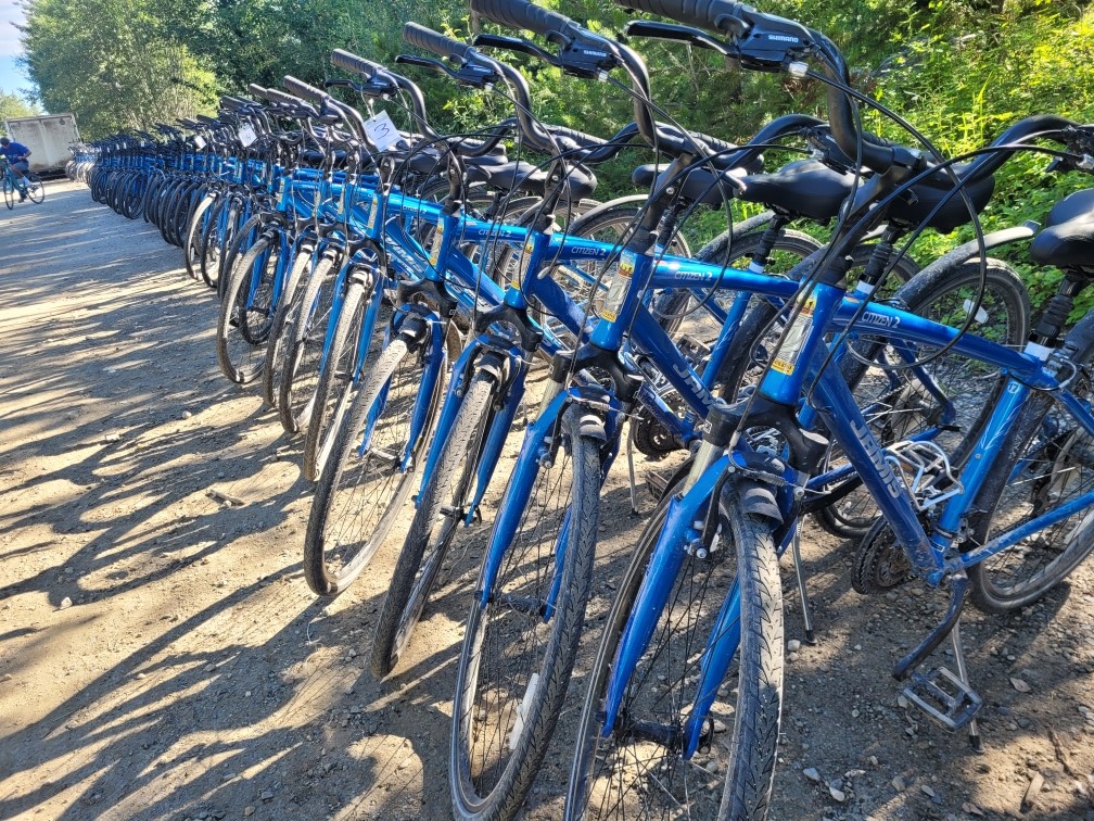 Myra Canyon bicycles ready to rent